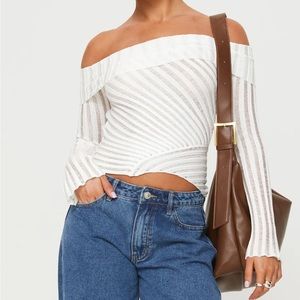 Cloud Top White Off The Shoulder